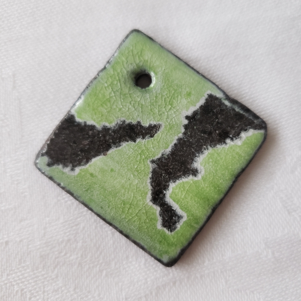 Stone & Ceramic Pendant - Picture 2 of 3